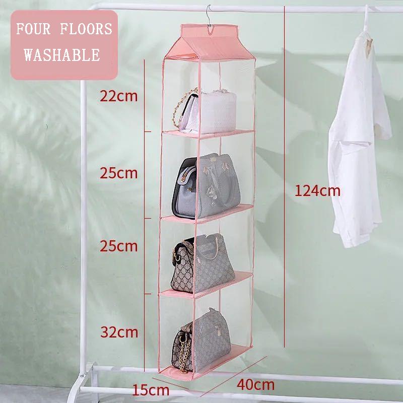 Bag Storage Hanging Bag Wall Hanging Fabric Dustproof Household Wardrobe Clothes Kitchen Storage Bag Storage Shelf