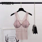 Fashion Bra One-piece Hollow Out Wireless Chest Padded Bras for Women Seamless Lace Bra Sexy