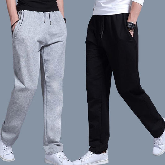 Men's Plus Size Sports Pants Spring and Autumn Sweatpants Thin Section Loose Straight Casual Pants Comfortable Breathable Sports Trousers