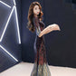 High-end Evening Dress Banquet Noble Elegant Sequins Temperament Sexy Slim Long Fishtail Dress Women