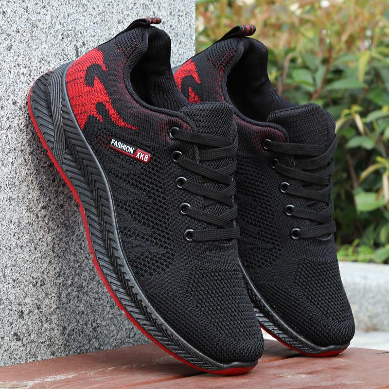 Men's Breathable Deodorant Pure Black Work Shoes Non-slip Wear-resistant Sports Casual Shoes