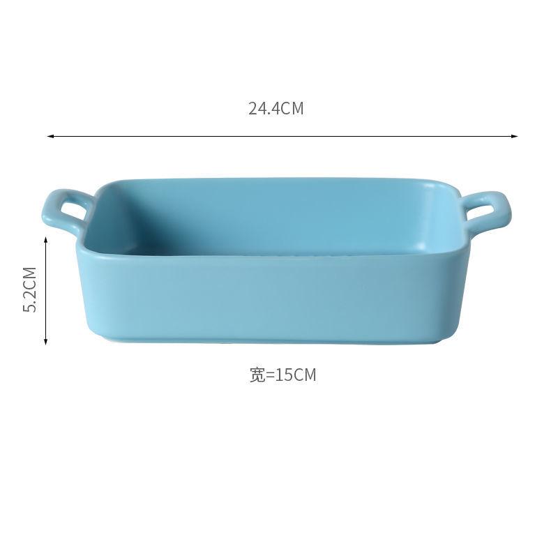 Net Red Binaural Baking Baking Bowl Baked Rice Bowl Dessert Bowl Fruit Salad Bowl Round Deep Plate Household Instant Noodle Bowl