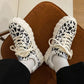 Leopard Biscuit Shoes Cute Big Head Canvas Shoes Spring Korean Trend All-match Shoes Women's Trend