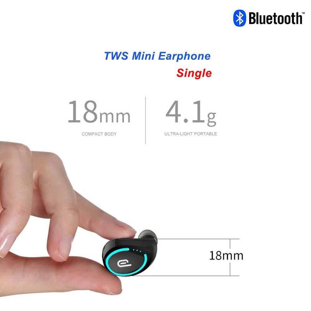 Waterproof 4.1 Earphones Bluetooth Mini HIFI TWS Earbuds Wireless Headphones Noise Reduction Headset