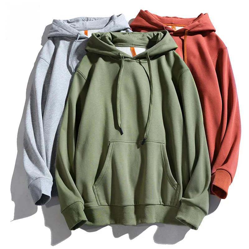 Men's Solid Color Hoodie Pullover Spring and Autumn New Trend of Outdoor Casual Coat