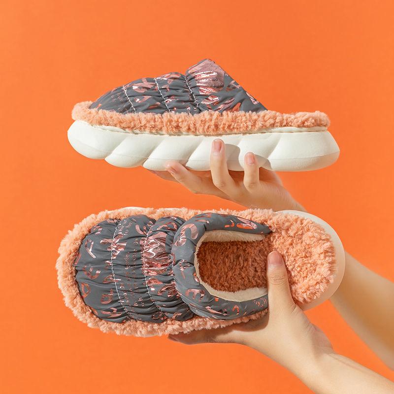 Cotton Slippers Autumn and Winter Household Household Flat Shoes Waterproof Non-slip Cotton Shoes Thick-soled Shoes