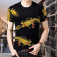 3D Dragon Print Shirt Men Tees Summer Fashion T-shirt Half Sleeve Overshirt Loose Comfortable Pullover