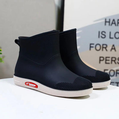 Women Rain Boots Shoes Low Top Non-Slip Daily All-Match Waterproof Casual Boots Outdoor Working Solid Color Water Shoes