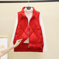 Women's Down Cotton Vest for Fall/winter New Style Shiny Cotton Vest Korean Loose Cotton Vest Outer Wear Cotton Waistcoat