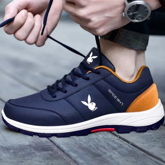 Men Winter Cotton Sports Shoes Men's Shoes Breathable Leather All-match Men's Shoes Dad Shoes Non-slip Work Shoes
