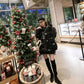 Autumn and Winter Fashion All-match Sweater Pullover Loose Shiny Silk Top Mid-length Snowflake Pattern Female Sweater