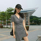 Knit Bodycon Dress Women  Summer  Sexy Sleeveless Spaghetti Strap Beach Midi Dresses Party