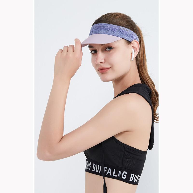 Summer Folding Visor Hat Unisex Sports Running Sun Hat Sunscreen Outdoor Marathon Quick-drying Hat Sweat-absorbing Empty Top Hat