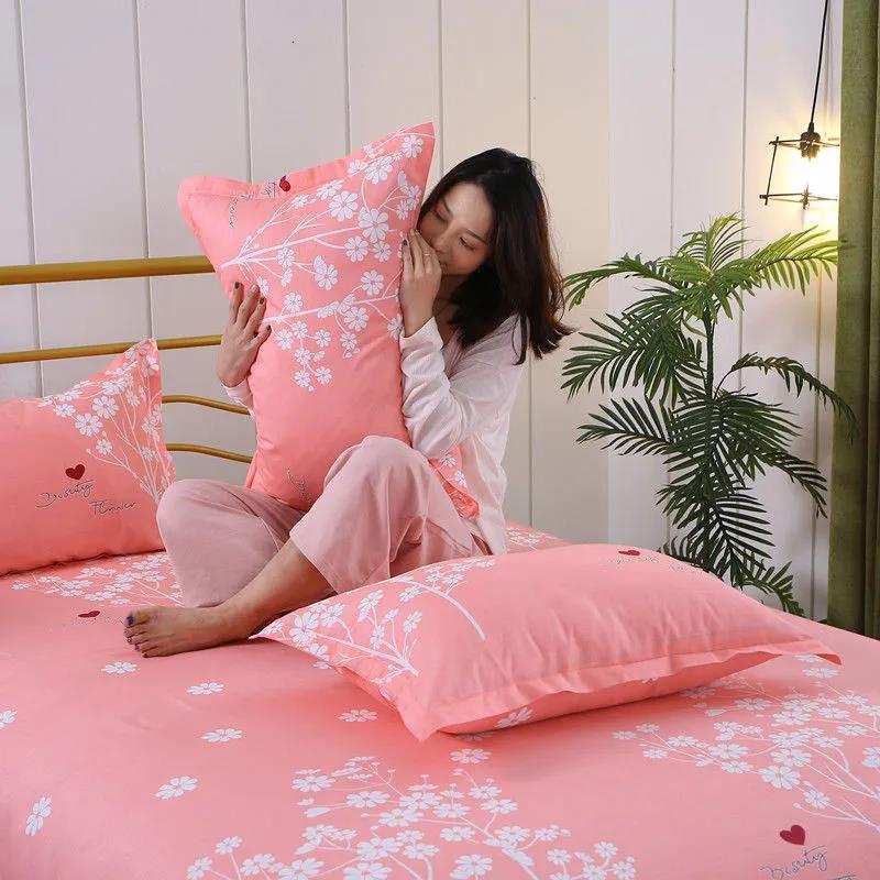 Pure Cotton Pillowcase Two Sets of Modern Minimalist Bedding Printing Pillow Dust Cover Single Double Pillowcase