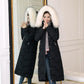 Winter Big Fur Collar Mid-length Padded Jacket Plus Size Slim Padded Jacket Fashionable Over-the-knee Female Down Padded Jacket