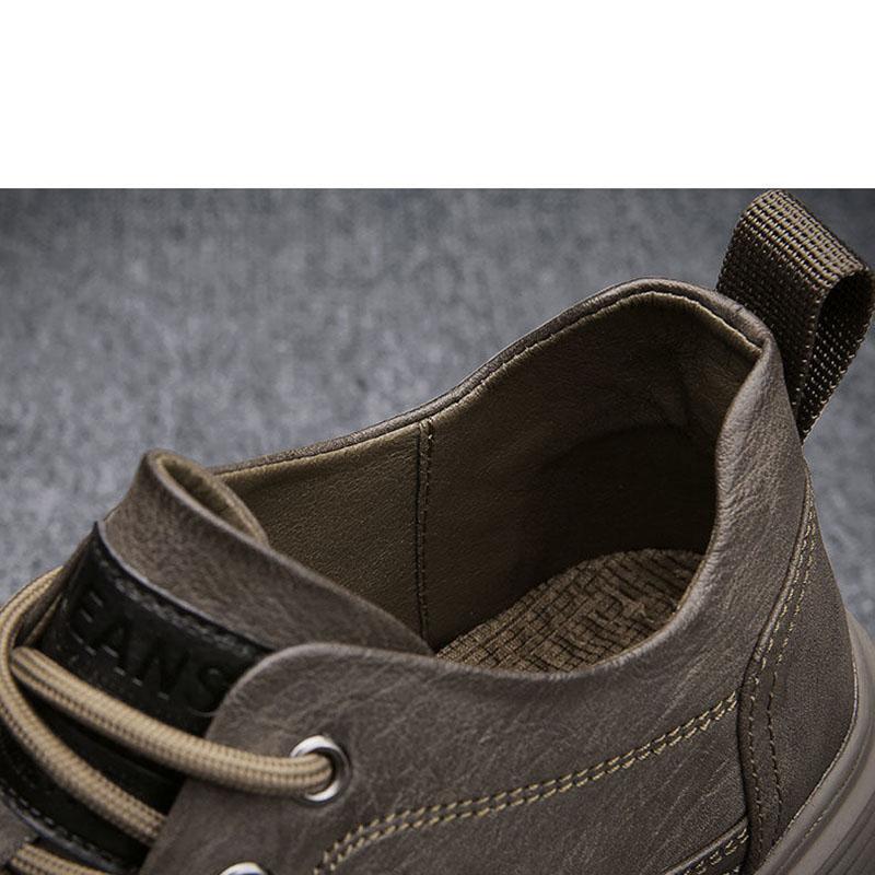 Men's Shoes Spring and Summer Sports and Leisure Shoes British Casual Black Leather Shoes Trend All-match Men's Comfortable Sneakers