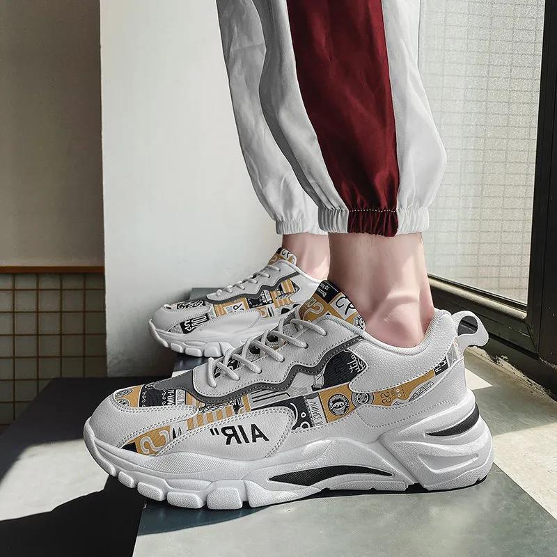 Men's Shoes Korean Version Trend Heightening Shoes Boys Casual All-match Sneakers Ins Dad Shoes