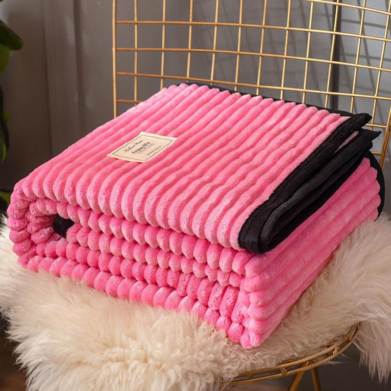 Winter Coral Fleece Blanket Plus Velvet Thick Double-sided Fleece Sheets Flannel Dormitory Single Bed Blanket