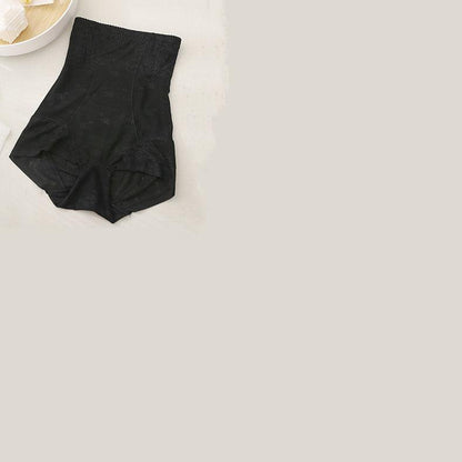 Women's Jacquard Cotton Crotch High-waist Belly Sculpting Underpants Four Seasons Large Size Lace Shapewear Panties