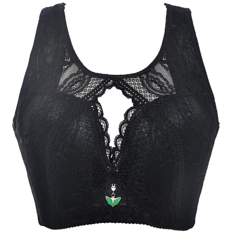 Gather Beautiful Back Anti-sagging Big Breast Underwear Thin Big Size Bra Without Steel Ring Women's Bra Big Cup Bra