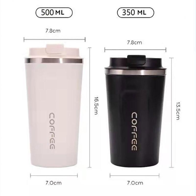 Keelorn 500ML Coffee Cup with Lid Seal Stainless Steel Vacuum Bottle Car Water Bottle Water Cup