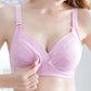 Breast Feeding Bra Gathers Anti Sagging Pregnant Women's Bra, Postpartum Feeding Underwear, Front Buckle, Thin Without Steel Ring
