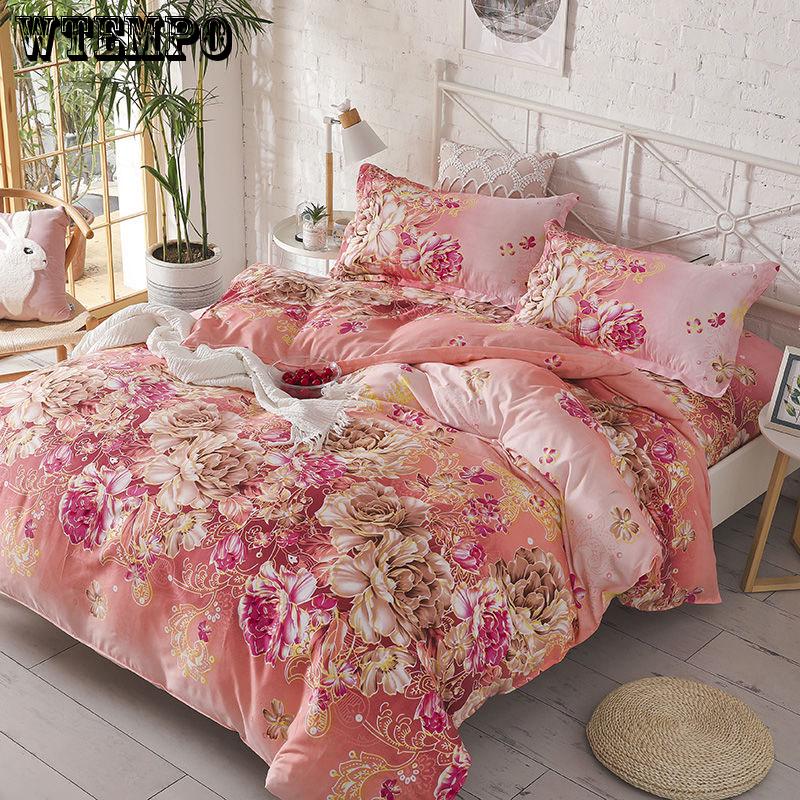 Summer Bedding Set Striped Bed Linens Flat Sheet Bedclothes Home Textile Duvet Cover