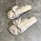 Women's Fashion Slippers Bowknot Design Slippers Lightweight Casual Flat Shoes Soft Soled Shoes