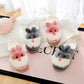 Winter Women Girl Home Slippers Cartoon Rabbit Shoes Bedroom Flat Warm Slippers Indoor Floor Shoes