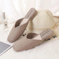 Fashion Slippers Women Summer Wear Korean Style Trend Lazy Wild Half-drag Fashion Flat Sandals and Slippers Women
