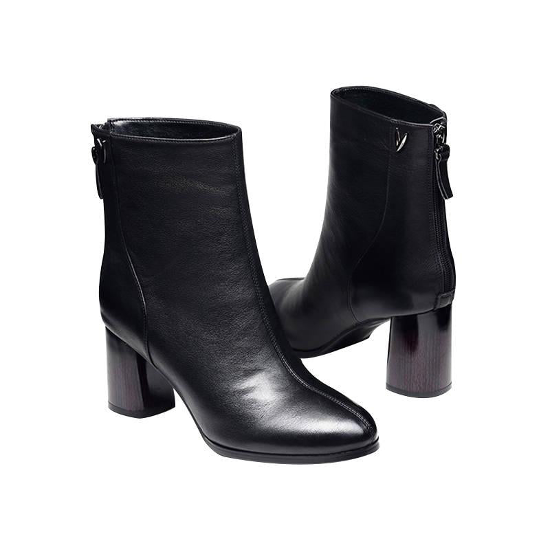 Women Boots Autumn Winter High Heel Warm Pointed  Elasticity Ankle Chelsea Fashion Casual Shoes