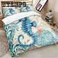 3pcs Seahorse 3D Ocean Bedding Set Duvet Cover Sets Twin Full Queen Size