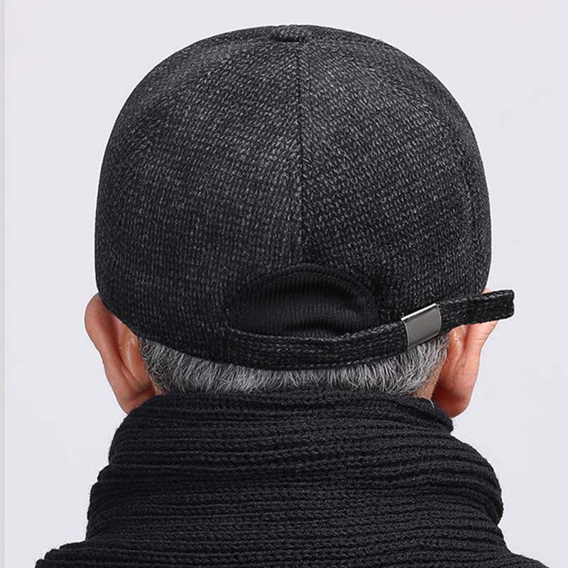 Hat Men's Autumn and Winter Middle-aged and Elderly Father and The Elderly Warm Baseball Cap Old Man Winter Cold Protection Ear Cap