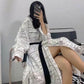 Pajamas Women Spring and Autumn Can Wear Bathrobes Mid-length Sweet Nightdresses Summer Hotel Beauty Nightgowns Personalized Home Wear