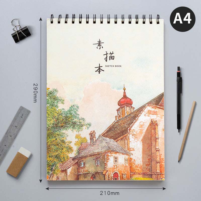 Sketchbook Blank Student Painting Art A4 Sketch Drawing Paper
