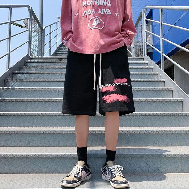 Men's Summer Large Size Loose and Comfortable Breathable Cool Thin Running Outer Wear Shorts Casual All-match Fashion Printing Basketball Pants