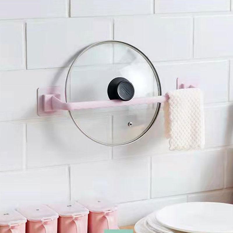 25/36cm Bathroom Towel Rack Bathroom Towel Rod Kitchen Towel Rack Paste Simple Hanging Slippers Rack PP Towel Holder 3 Color