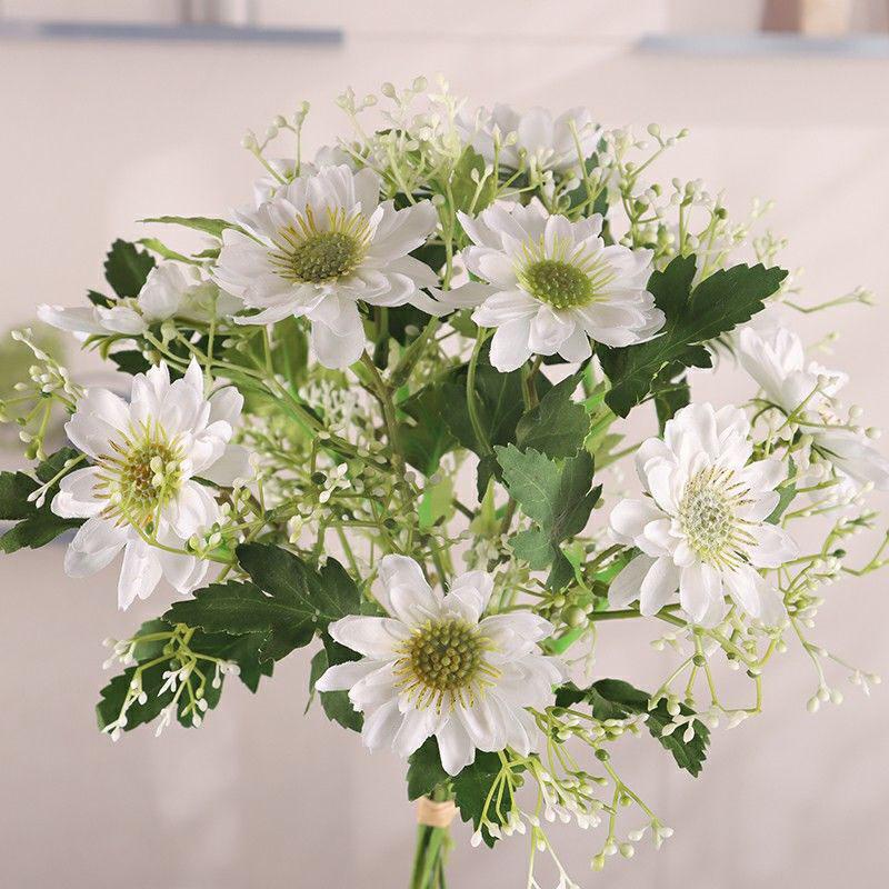 Small Daisy High-end Simulation Flower Living Room Decoration Home Decoration Bouquet Finished Chamomile Dried Bouquet Photo Props