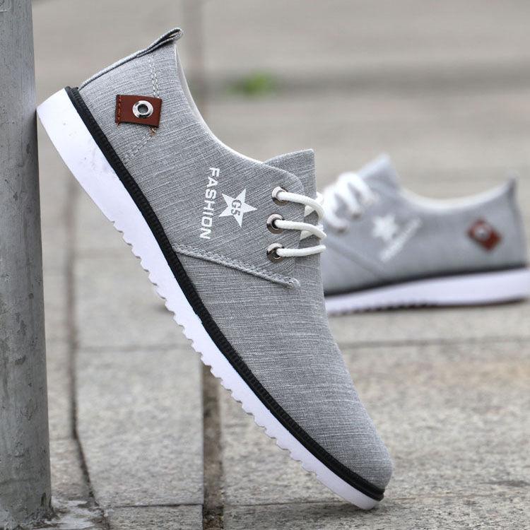 Men's Fashion Autumn Casual Canvas Sneaker Ultralight Flattie Increase Shoes