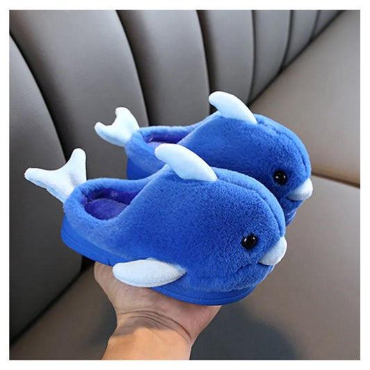 Autumn and Winter Children's Cotton Slippers Bag with Cartoon Cute Middle and Large Children's Home Boys and Girls' Baby Cotton Shoes