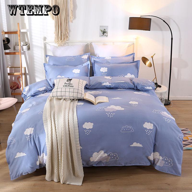 4pcs Quilt Cover Home Textile Bedding Soft Pillowcases Elegant  Queen Size Duvet Cover