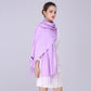 Pure Color Faux Cashmere Scarf Shawl Dual-use Wild Thick Long Section Ladies Warm Knitted Big Scarf Soft Fabric Temperament Shawl