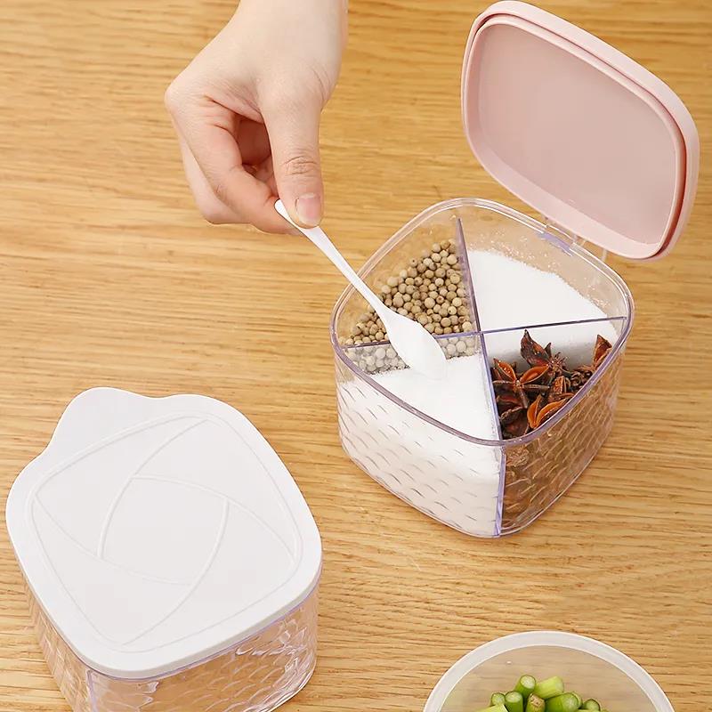 Household Seasoning Box Kitchen Four-grade Transparent Seasoning Box Seasoning Supplies Storage Box
