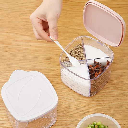 Household Seasoning Box Kitchen Four-grade Transparent Seasoning Box Seasoning Supplies Storage Box