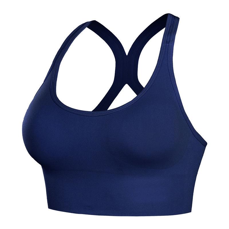 Yoga Tube Top Sports Underwear Women Gather Shockproof Running Anti-sagging Bra Beauty Back Bra Without Steel Ring Vest Women