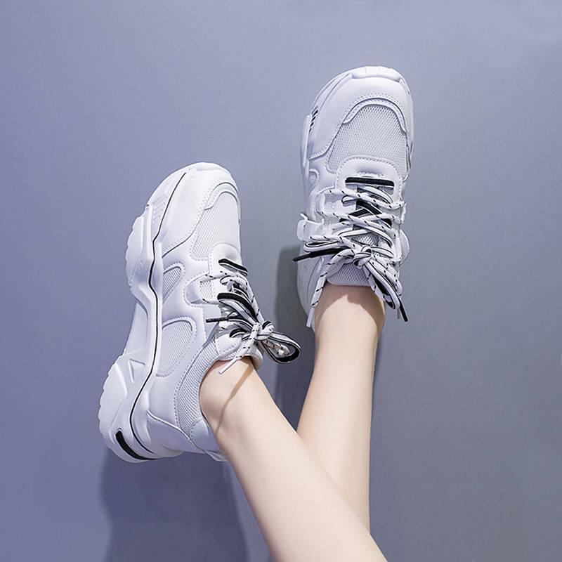 Fashion Platform Sneaker Women Vulcanized Shoes Casual Sneakers Lace Up Dad Shoe Platform Women Shoe