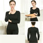 Women Winter Autumn Thermal Underwear Plus Velvet O-neck Tops Pants Female Thicken Windproof Comfortable Soft Lining Long Sleeve High Elasticity Slim