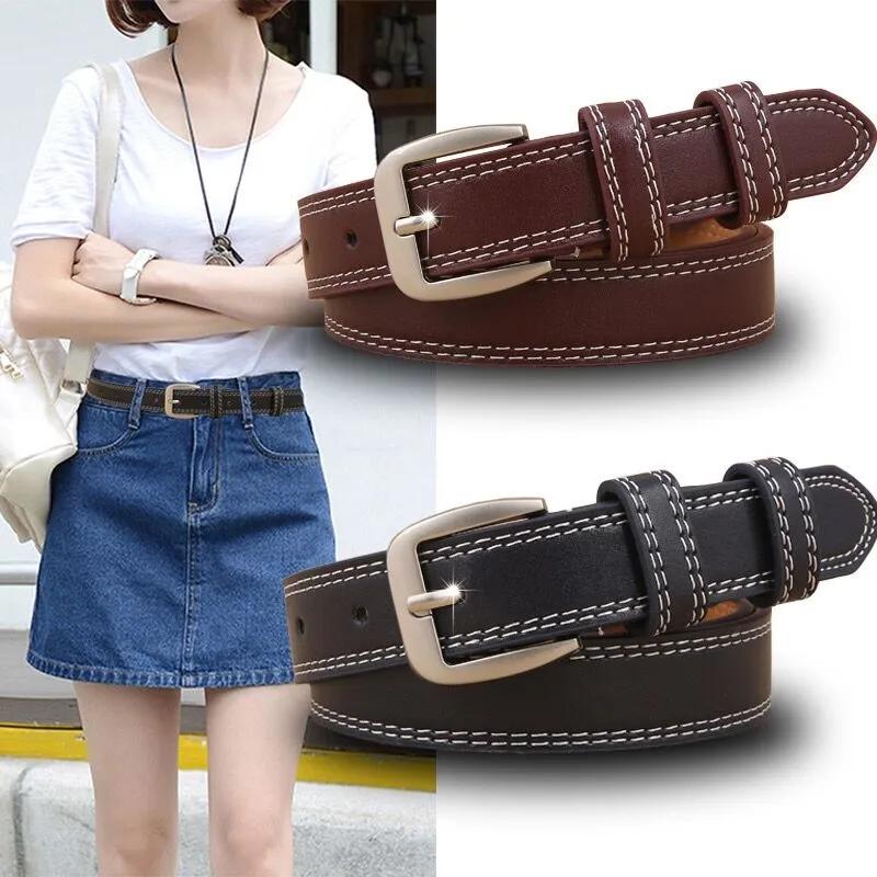 Women's Belt Casual Belt 102cm-140cm Plus Size Trouser Belt Retro Pin Buckle Decorative Belt Lengthened Girl Belt