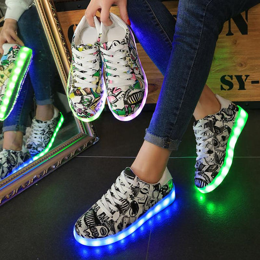 Outdooor Luminous Shoes Fashion Luminous Shoes Fluorescent Shoes Tide Shoes Children 'S Shoes