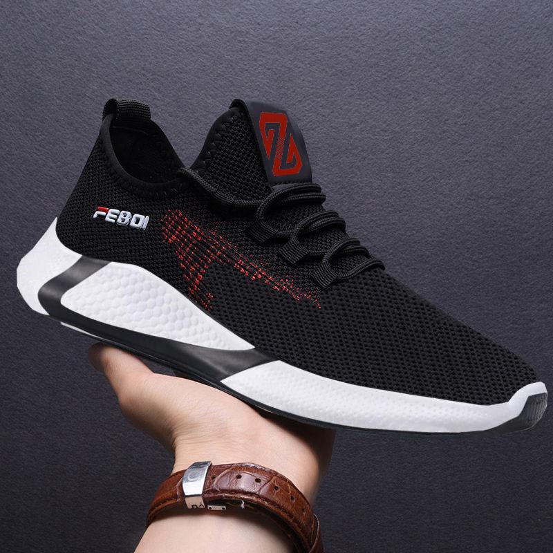 Spring Summer Breathable Single Shoes Men Lightweight Casual Sports Shoes Fitness Running Shoes Men Lightweight Breathable